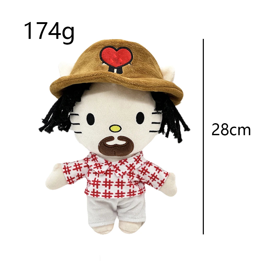 2025 New Hello Kitty Eminem xxxtentacion Frank Ocean Plush Toy Doll with Clothes Stuffed Soft Plush Toys Fans Collect Gifts