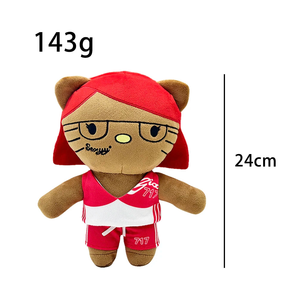 2025 New Hello Kitty Eminem xxxtentacion Frank Ocean Plush Toy Doll with Clothes Stuffed Soft Plush Toys Fans Collect Gifts