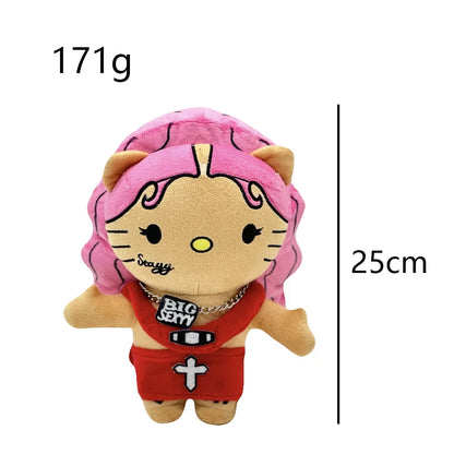 2025 New Hello Kitty Eminem xxxtentacion Frank Ocean Plush Toy Doll with Clothes Stuffed Soft Plush Toys Fans Collect Gifts