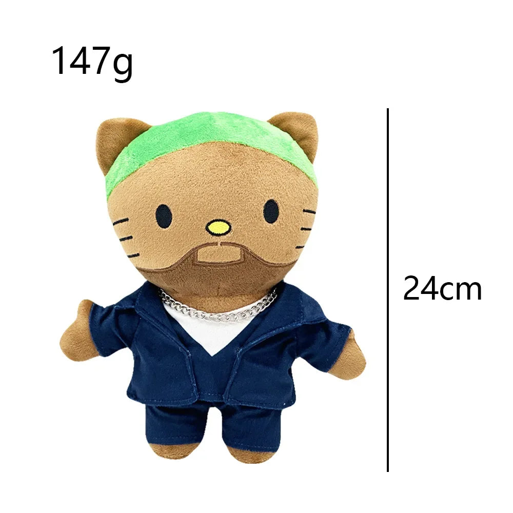2025 New Hello Kitty Eminem xxxtentacion Frank Ocean Plush Toy Doll with Clothes Stuffed Soft Plush Toys Fans Collect Gifts