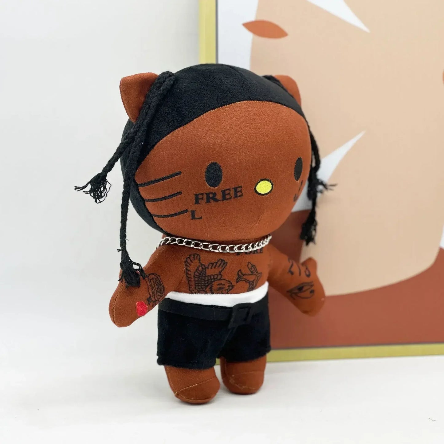 2025 New Hello Kitty Eminem xxxtentacion Frank Ocean Plush Toy Doll with Clothes Stuffed Soft Plush Toys Fans Collect Gifts