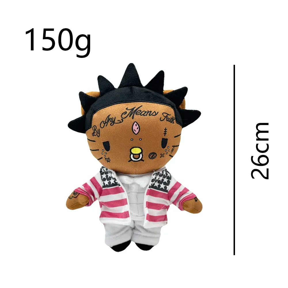 2025 New Hello Kitty Eminem xxxtentacion Frank Ocean Plush Toy Doll with Clothes Stuffed Soft Plush Toys Fans Collect Gifts