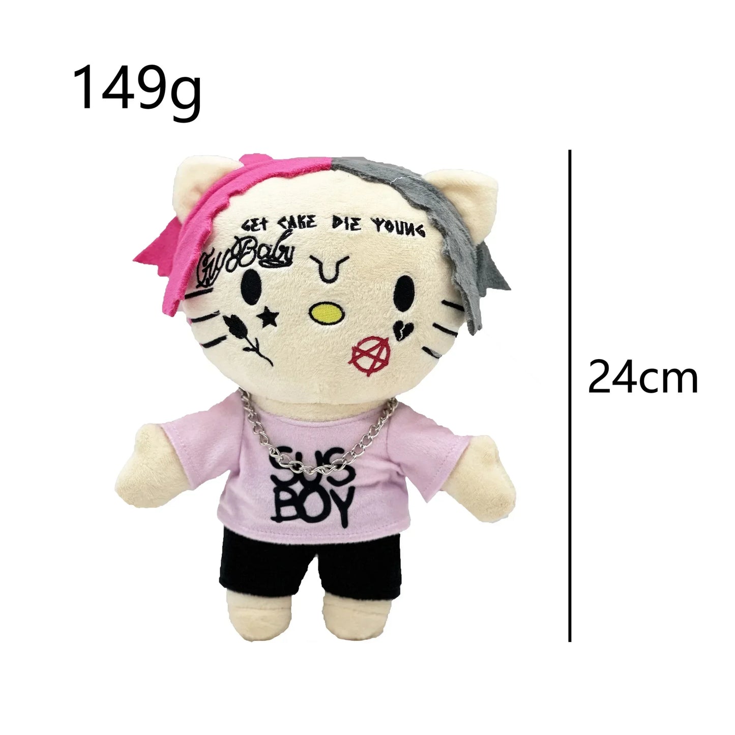 2025 New Hello Kitty Eminem xxxtentacion Frank Ocean Plush Toy Doll with Clothes Stuffed Soft Plush Toys Fans Collect Gifts