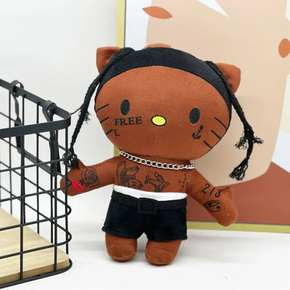 2025 New Hello Kitty Eminem xxxtentacion Frank Ocean Plush Toy Doll with Clothes Stuffed Soft Plush Toys Fans Collect Gifts