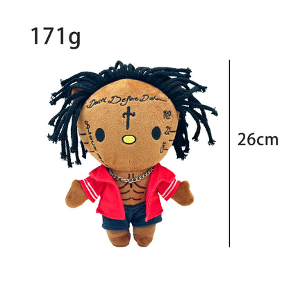 2025 New Hello Kitty Eminem xxxtentacion Frank Ocean Plush Toy Doll with Clothes Stuffed Soft Plush Toys Fans Collect Gifts