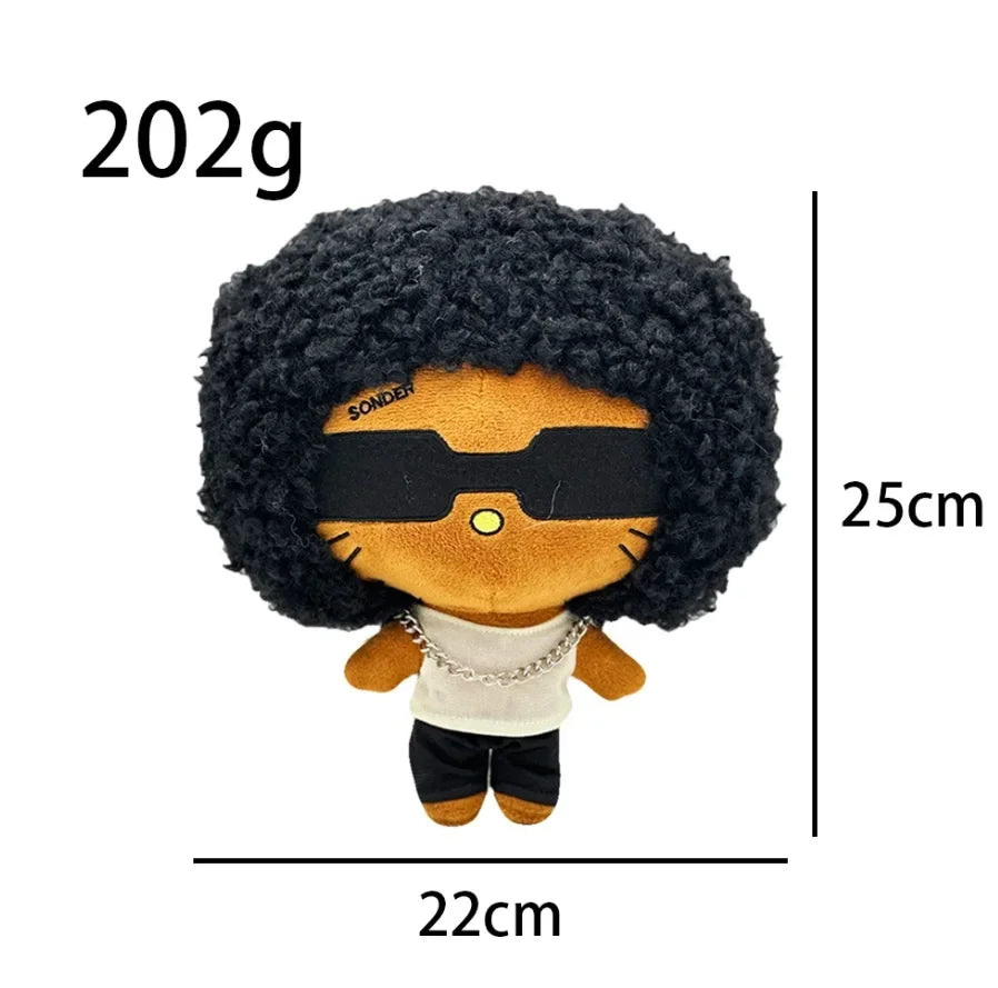 2025 New Hello Kitty Eminem xxxtentacion Frank Ocean Plush Toy Doll with Clothes Stuffed Soft Plush Toys Fans Collect Gifts